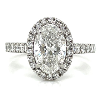 Piper - Platinum 2.07ct Oval Halo Laboratory Grown Diamond Ring