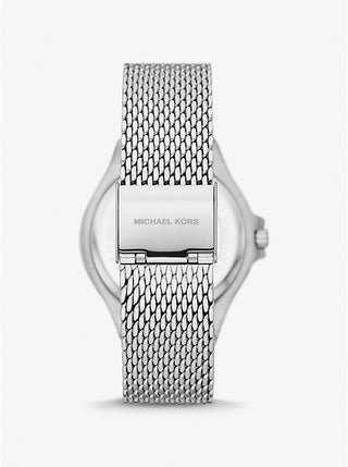 Michael Kors Lennox Pavé Silver Tone Mesh Watch