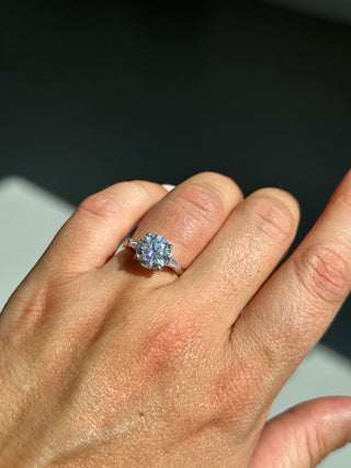 Nora - 18ct Yellow Gold 3.05ct Laboratory Grown Round Brilliant Diamond Ring With Two Side Baguette Cut Diamonds