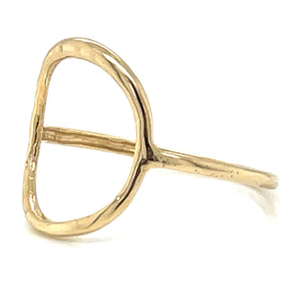 9ct Yellow Gold Open Circle Ring