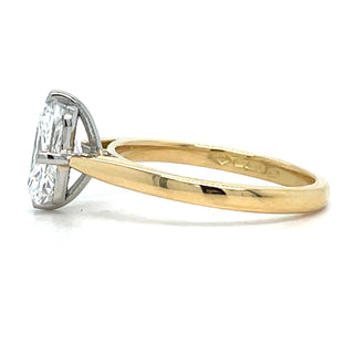 Porter - 18ct Yellow Gold Laboratory Grown 2.03ct Radiant Cut Solitaire Diamond Ring