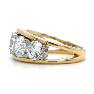 18ct Yellow Gold Laboratory Grown 3.53ct Five Stone Round Brilliant Diamond Ring
