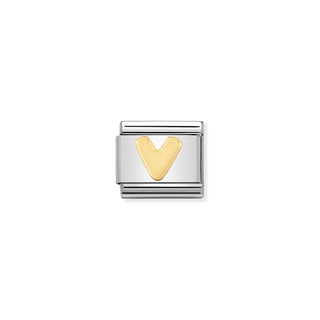 CHARM, COMPOSABLE LINK, LETTER A-Z (select your letter) IN BONDED YELLOW GOLDCOLLECTION COMPOSABLE®