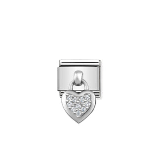 Composable Classic CHARMS stainless steel and 925 sterling silver Heart