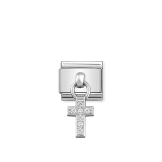 Composable Classic CHARMS stainless steel and 925 sterling silver Cross