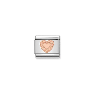 Composable Classic SYMBOLS steel and 9k rose gold Diamond heart