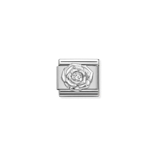 Composable CL  symbols stainless steel , 925 sterling silver, and Cubic zirconia Rose