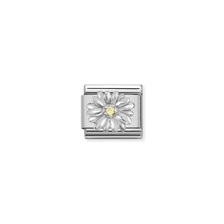 Composable CL  symbols stainless steel , 925 sterling silver, and Cubic zirconia Daisy