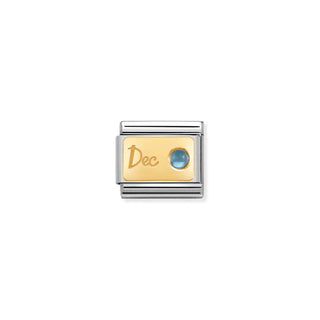 Composable Classic MONTH STONE in steel, January -December stones and 18k gold