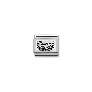 Composable Classic PLATES (IC) steel and 925 sterling silver Family FLOWERS