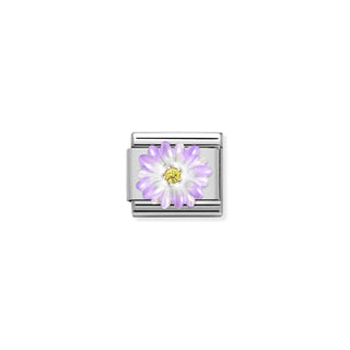 Composable CL SIMBOLS stainless steel, enamel, Cub. Zirc and 925 sterling silver YELLOW flower
