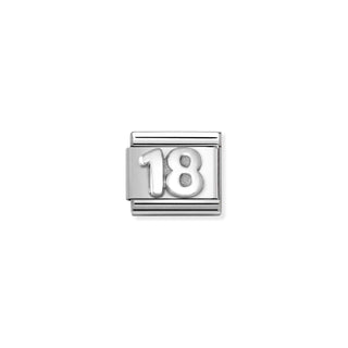 Composable Classic OXIDIZED Birthday Numbers  13-50 Composable classic Birthday Numbers  16-70 (select your number) st.steel and 925 sterling silver (Unisex)