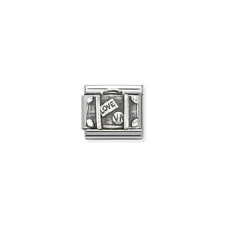Composable Classic OXIDIZED SYMBOLS in st.steel and 925 sterling silver Suitcase