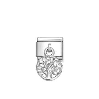 Composable Classic CHARMS stainless steel and 925 sterling silver Tree of life