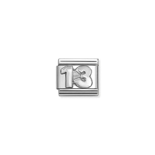 Composable Classic OXIDIZED Birthday Numbers  13-50 Composable classic Birthday Numbers  16-70 (select your number) st.steel and 925 sterling silver (Unisex)