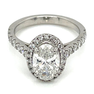 Piper - Platinum 2.07ct Oval Halo Laboratory Grown Diamond Ring