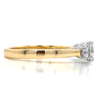 Nicole - 18ct Yellow Gold around Brilliant Three Stone 1.11ct Diamond Engagement Ring