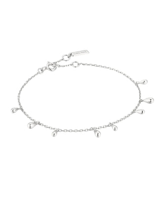 Ania Haie Silver Polished Teardrop Dangle Station Bracelet