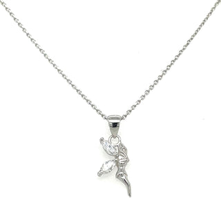 Sterling Silver CZ Petite Angel Pendant