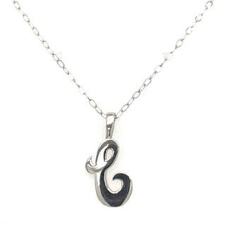 Sterling Silver Plain L Initial Necklace