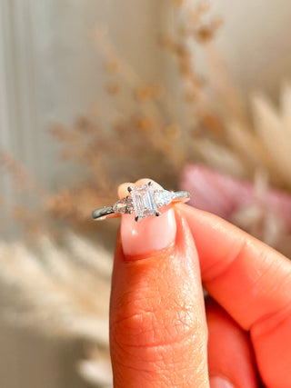 Lucinda - 14ct White Gold 1ct Laboratory Grown Three Stone Diamond Ring