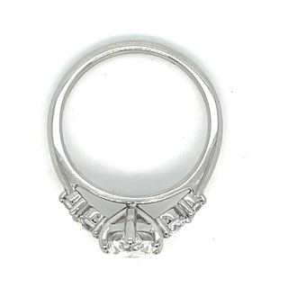 Runa - Platinum 1.41ct Laboratory Grown Oval Diamond Engagement Ring with Round Side Stones