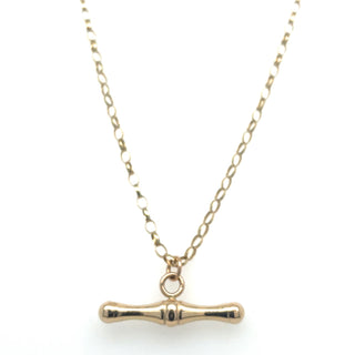 Vintage 9ct Yellow Gold 19” Belcher Chain With Dog Bone T-Bar