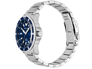 Emporio Armani Men's World Explorer Solar-Powered 3-Hand Stainless Steel Watch, Ar11697