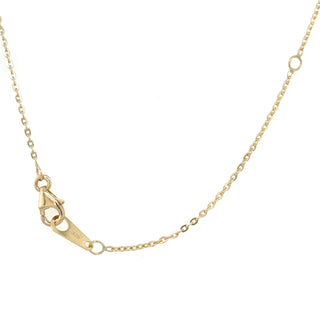 9ct Yellow Gold Double Screw Circle Necklace