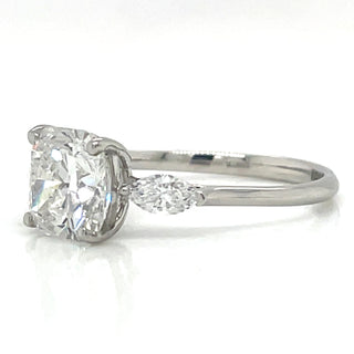 Heidi - Platinum 2.32ct Cushion And Marquise Laboratory Grown Diamond Ring