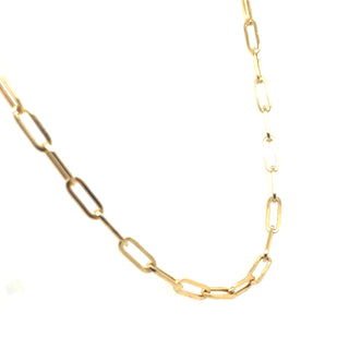 9ct Yellow Gold Paper Link 18” Necklace