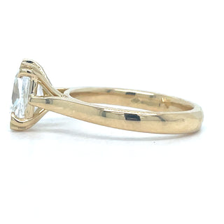 Claire - 18ct Yellow Gold 2.01ct Laboratory Grown Elongated Cushion Cut Double Claw Diamond Ring