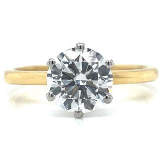 Evie - Laboratory Grown 18ct Yellow Gold 1.50ct Round Brilliant Solitaire Diamond Engagement Ring