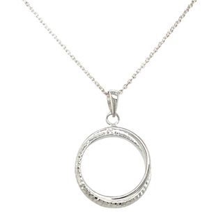 Sterling Silver Twisted Circle Pendant