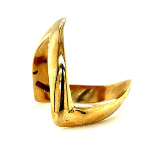 Vintage 9ct Yellow Gold Wishbone Ring