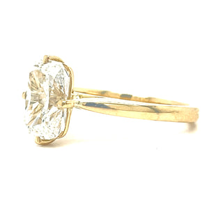 Sage - 18ct Yellow Gold 3.02ct Laboratory Elongated Cushion Solitaire Diamond Engagement Ring