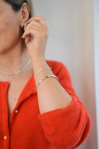 Sterling Silver Round Bangle