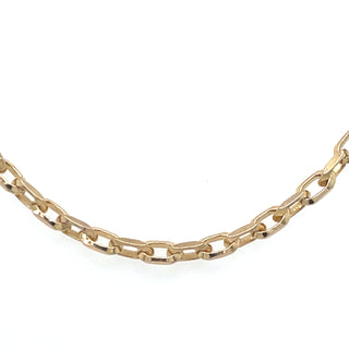 Vintage 9ct Yellow Gold Anchor Link 18” Necklace