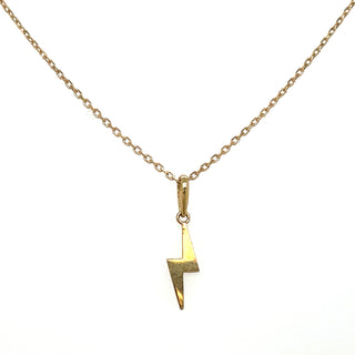 9ct Yellow Gold Lightening Bolt Necklace