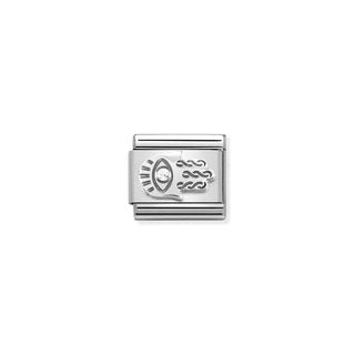 Composable CL  symbols stainless steel , 925 sterling silver, and Cubic zirconia Hand of Fatima