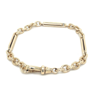Vintage 9ct Yellow Gold Mixed Link Bracelet