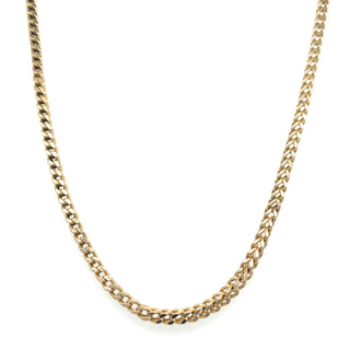 Vintage 9ct Yellow Gold Triple Spiga 20” Necklace