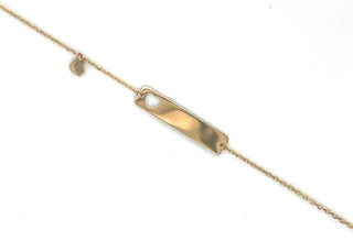 9ct Yellow Gold Heart Cutout ID Bracelet