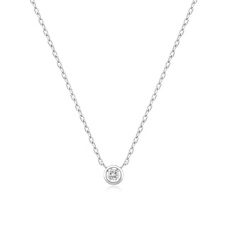 Ania Haie Silver Round Solitaire Cubic Zirconia Necklace