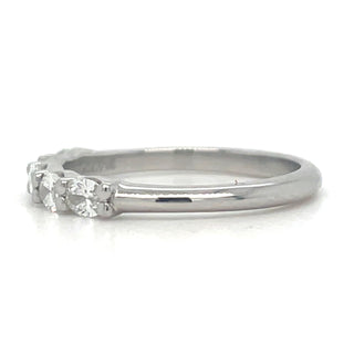 Platinum Earth Grown Five Stone Diamond Horizontal Oval Ring
