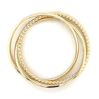 9ct Yellow Gold Interlocking Ring