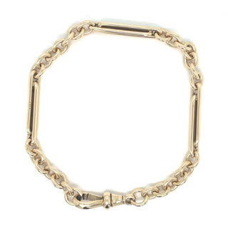 Vintage 9ct Yellow Gold Mixed Link Bracelet