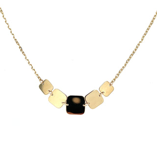 9ct Yellow Gold Tapered Square Necklace