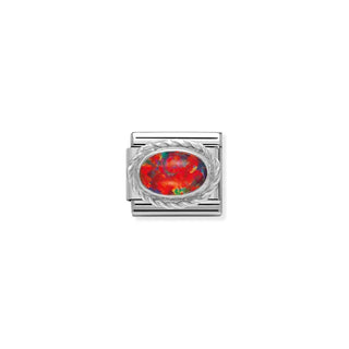 Composable Classic SYMBOLS steel and sterling silver Red Opal
