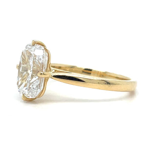 Sage - 18ct Yellow Gold 3.02ct Laboratory Elongated Cushion Solitaire Diamond Engagement Ring